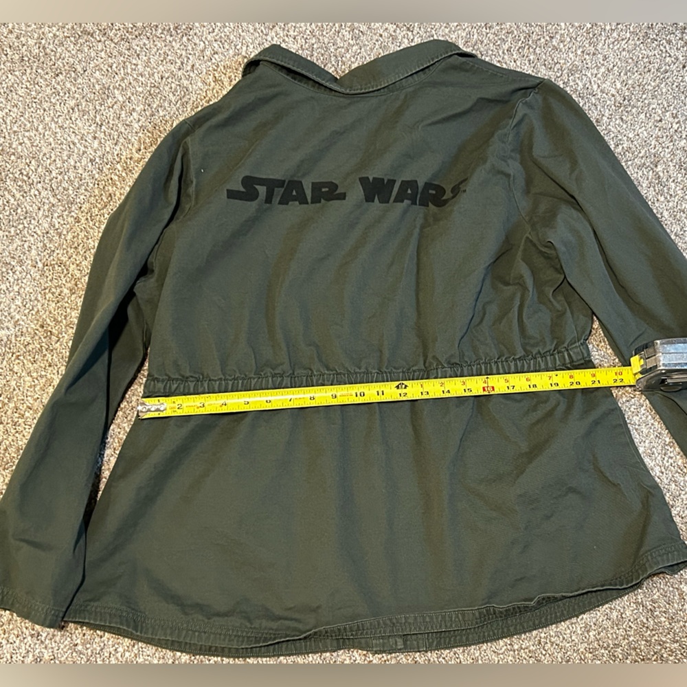 Star Wars Utility Jacket XXL Green Yoda Rebel Alliance Patch Military Style - Picture 4 of 5